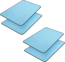 4 Pack Large Reusable Puppy Pads for Floor, Non-Slip, Waterproof, Washable Pee Pads for Dogs, Super Absorbent Puppy Playpen Mat for Incontinence, Pet Whelping Pads, Potty, Crate(Blue)