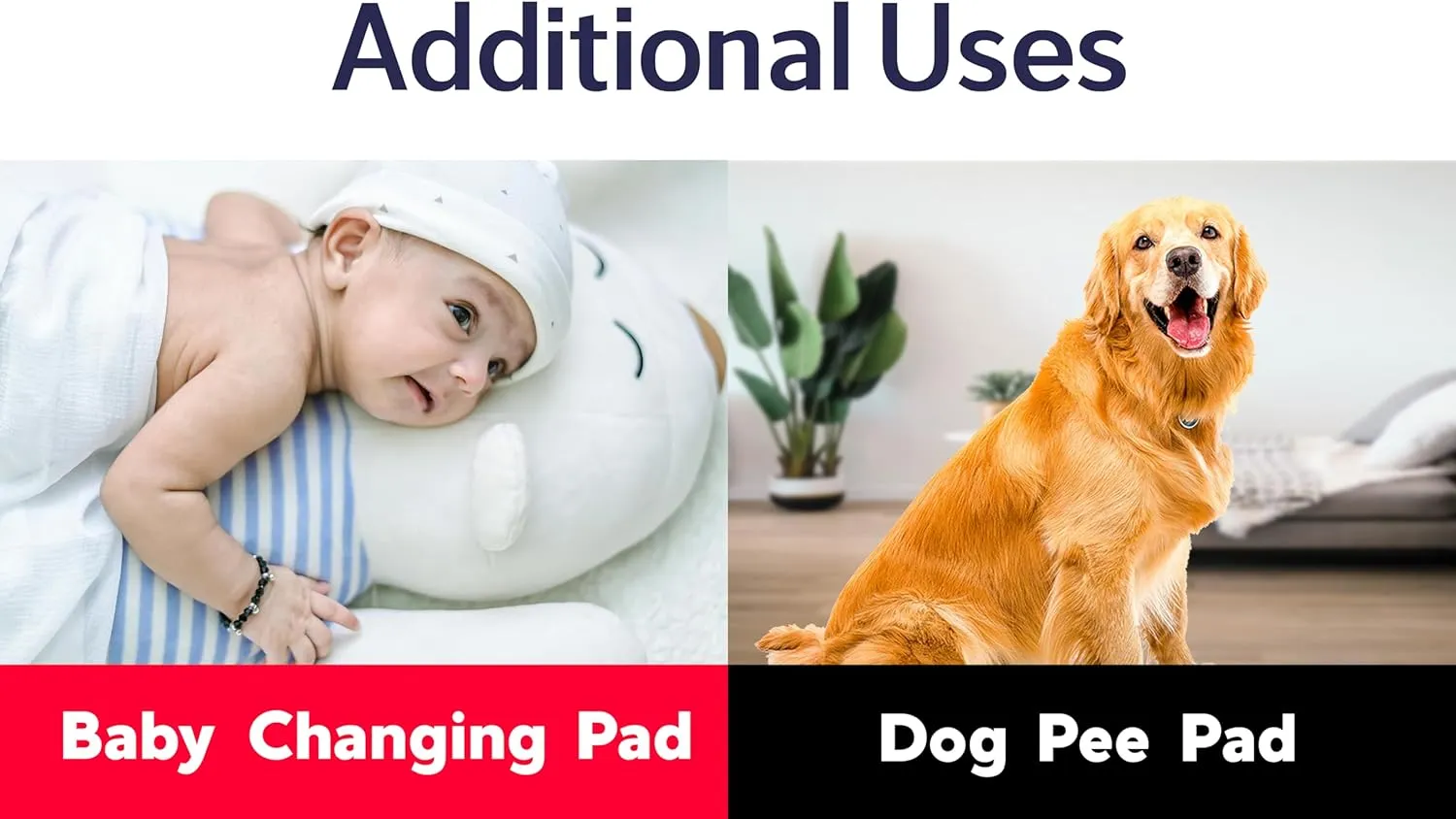 AbsorbEase Washable Underpads 34"x36" - Waterproof, Ultra-Absorbent Incontinence Bed Pads for Adults, Seniors, Kids, Pets, Reusable Pee Pads, Odor Neutralizing, Latex-Free, USA Made (Pack of 4)