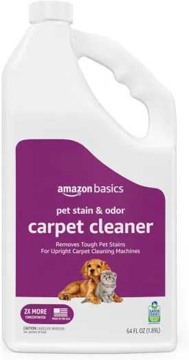 Amazon Basics Pet Stain Remover, Carpet Cleaner, Fresh Scent, 64 fl oz