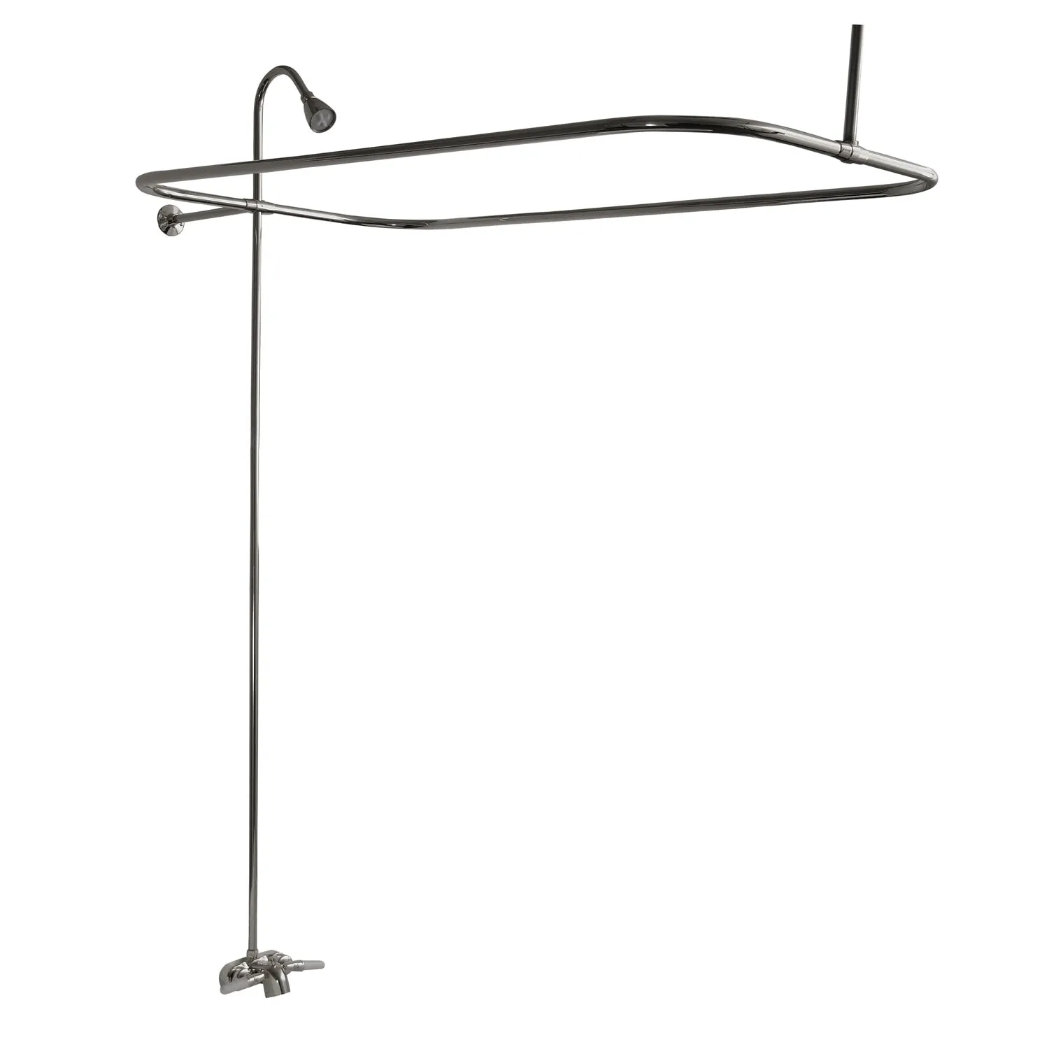 Andover 60″ Acrylic Roll Top Tub Kit in Bisque – Polished Chrome Accessories