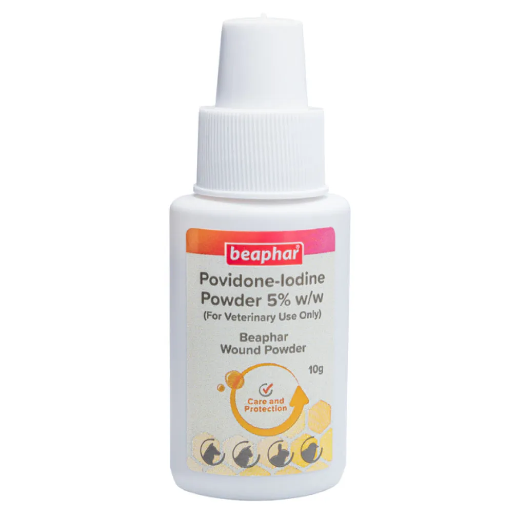 Beaphar Povidone Iodine Wound Healing Powder for Dogs & Cats