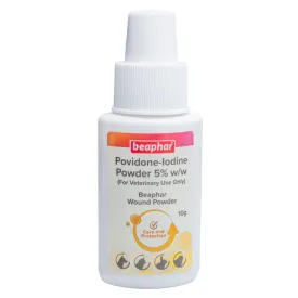 Beaphar Povidone Iodine Wound Healing Powder for Dogs & Cats