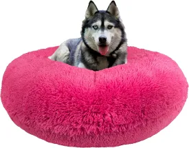 Bessie and Barnie Signature Lollipop Luxury Shag Extra Plush Faux Fur Bagel Pet / Dog Bed (Multiple Sizes)