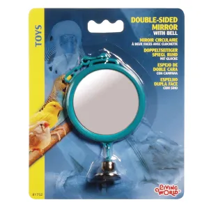 Bird Mirror Large Double Sided Round with Bell