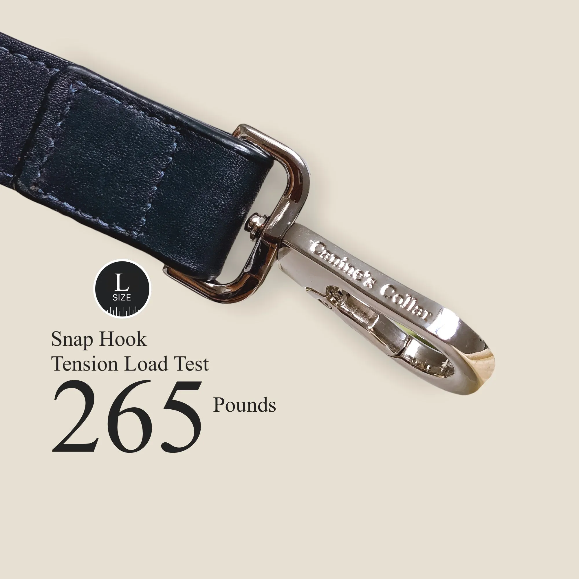 Blue Leather Dog Leash