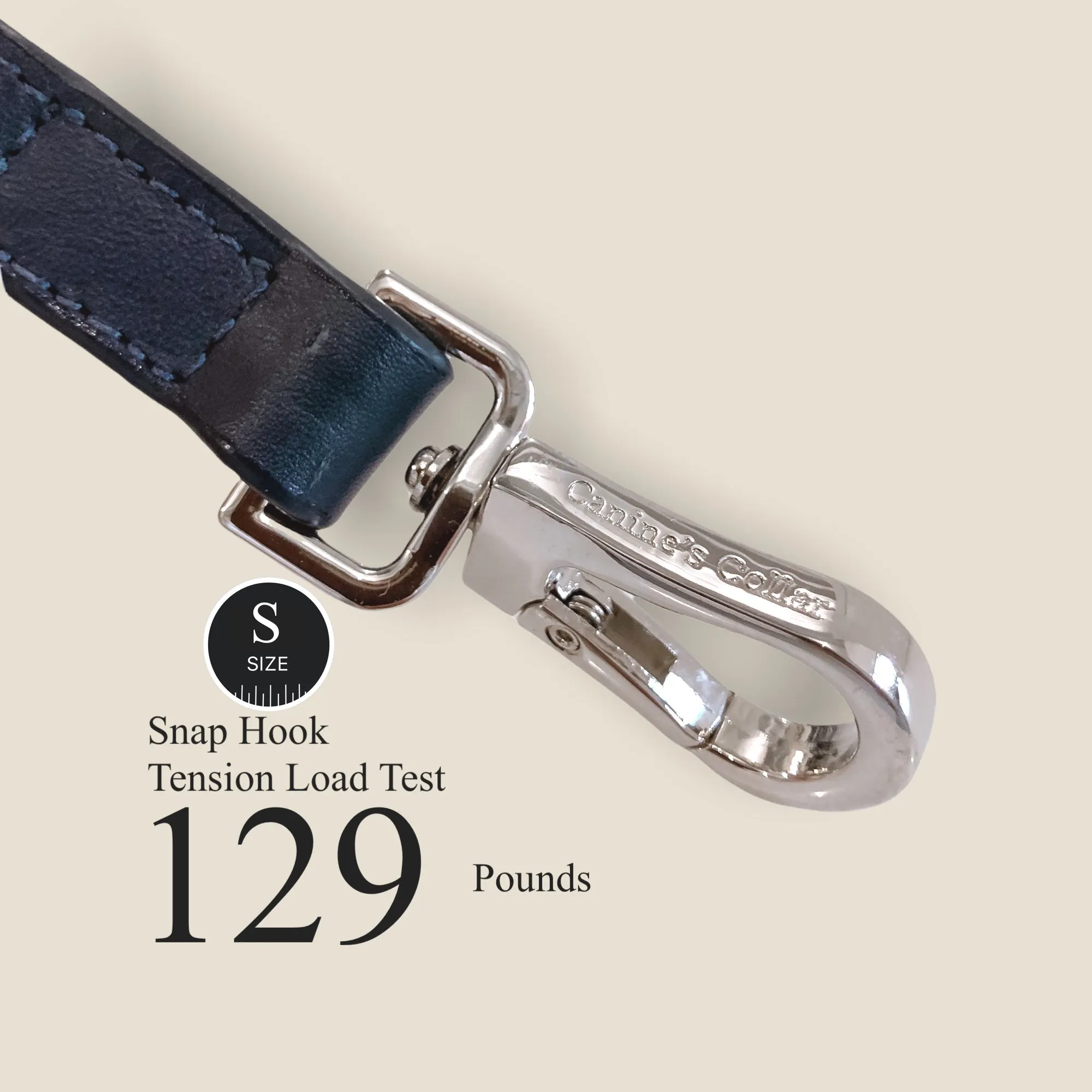 Blue Leather Dog Leash