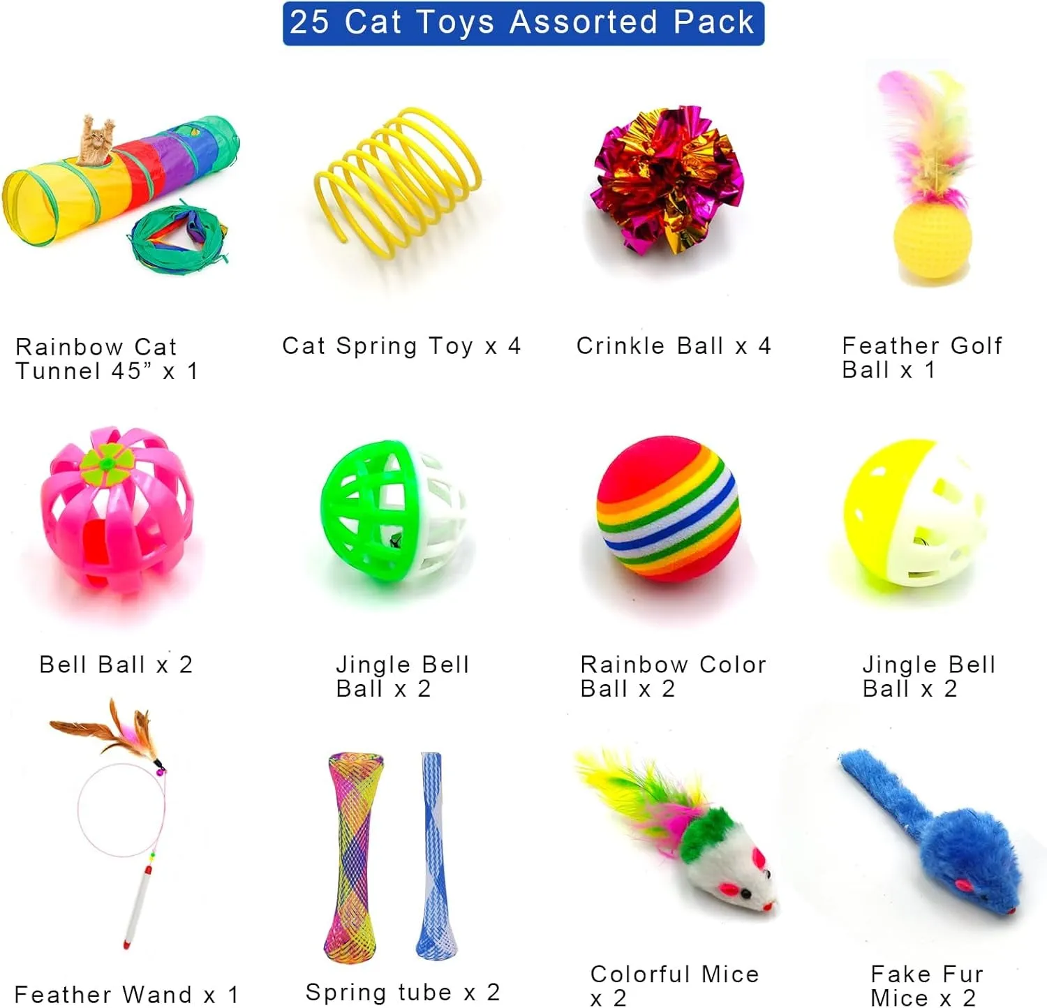 Crinkle Tunnel Ball Wand Teaser Toys