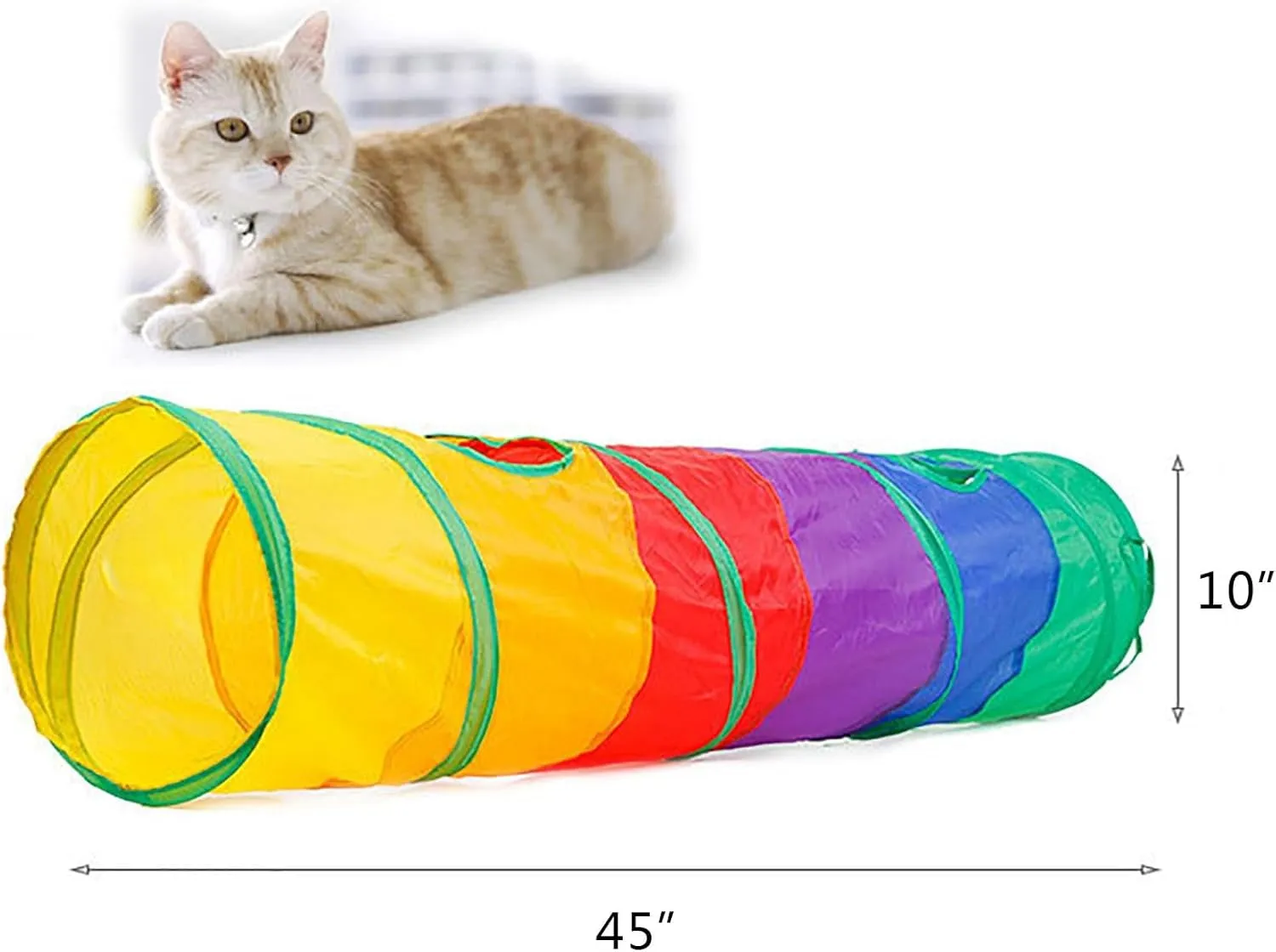 Crinkle Tunnel Ball Wand Teaser Toys