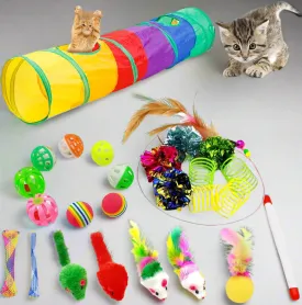 Crinkle Tunnel Ball Wand Teaser Toys