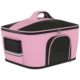 Dog and Cat Carrier Bag with 2 Zippered Doors, 50x35x36cm, Pink