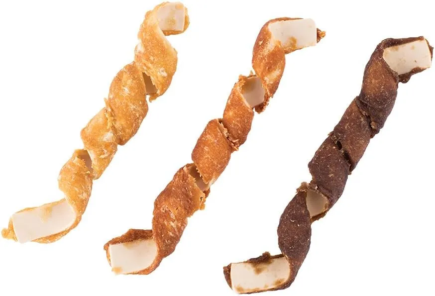 DreamBone Spirals Variety Pack, No-Rawhide Chews For Dogs, 18 Spiral Chews