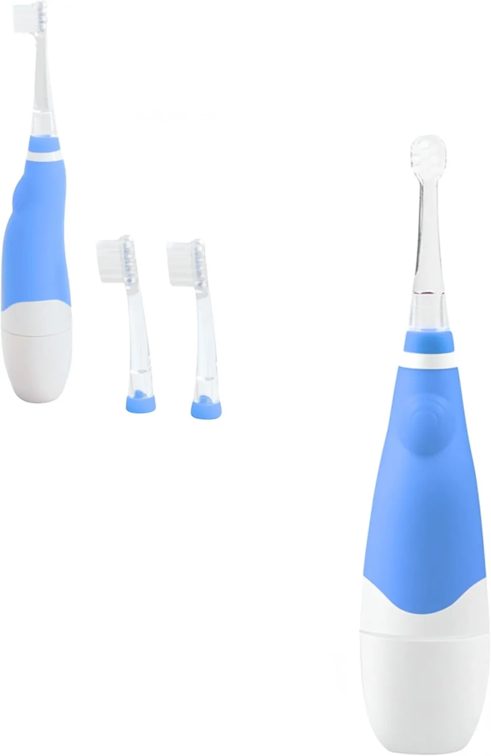 Electric Toothbrush for Dogs & Cats - Soft Bristle Pet Toothbrush, Rechargeable & Quiet, Ideal for Small Dogs and Cats (Blue-White light (1 small brush head   2 spare large brush heads), Small)