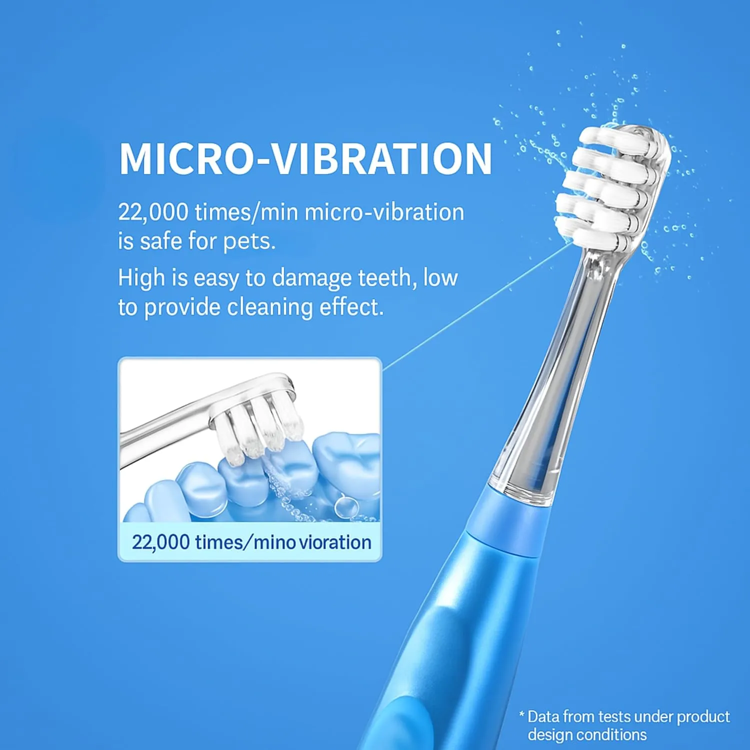 Electric Toothbrush for Dogs & Cats - Soft Bristle Pet Toothbrush, Rechargeable & Quiet, Ideal for Small Dogs and Cats (Blue-White light (1 small brush head   2 spare large brush heads), Small)