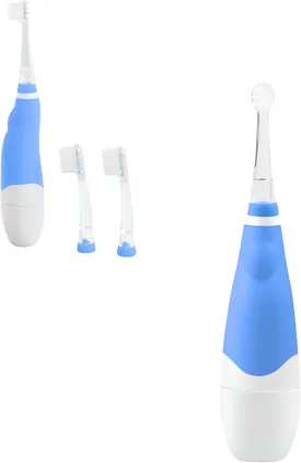 Electric Toothbrush for Dogs & Cats - Soft Bristle Pet Toothbrush, Rechargeable & Quiet, Ideal for Small Dogs and Cats (Blue-White light (1 small brush head   2 spare large brush heads), Small)