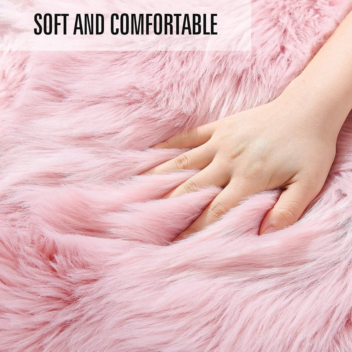 Fluffy Small Dog Cat Bed Mat Plush Faux Fur Pet Bed Mat for Dogs & Cats - Soft & Fluffy Dog Rug, Sheepskin Rug, Luxurious Faux Fur Ultra Cozy for Dogs & Cats