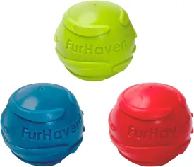 Furhaven 3-Pack 2.5" Squeaky Ball Dog Toys for Small/Medium Dogs, Fits Most Standard Launchers - Fetch 'N Fun TPR Squeaky Ball Toy Set - Play Pack, Set of 3
