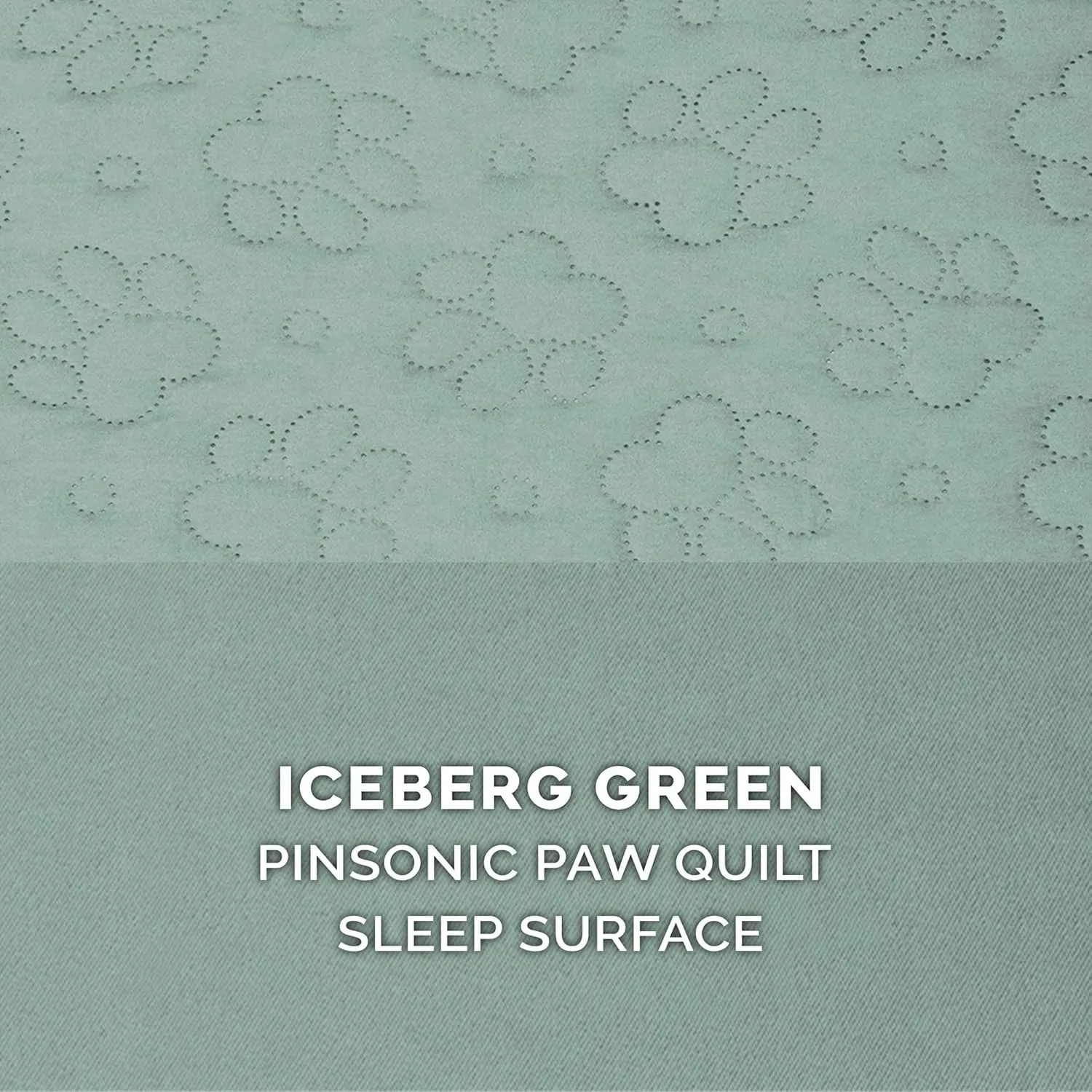 Furhaven Orthopedic Dog Bed for Large Dogs w/ Removable Bolsters & Washable Cover, For Dogs Up to 95 lbs - Pinsonic Quilted Paw L Shaped Chaise - Iceberg Green, Jumbo/XL