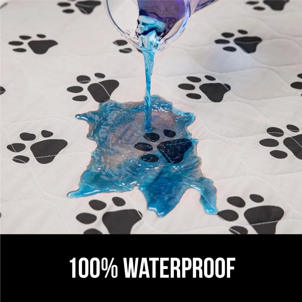 GORILLA GRIP Washable Puppy Pads, Slip Resistant Dog Crate Mat, Waterproof Cloth Pee Pad for Training Puppies in Playpen, Reusable Pet Incontinence Blanket, Protects Sofa, Furniture, Floors, 22x16