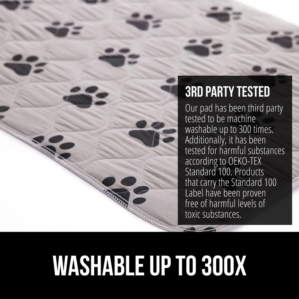 GORILLA GRIP Washable Puppy Pads, Slip Resistant Dog Crate Mat, Waterproof Cloth Pee Pad for Training Puppies in Playpen, Reusable Pet Incontinence Blanket, Protects Sofa, Furniture, Floors, 22x16