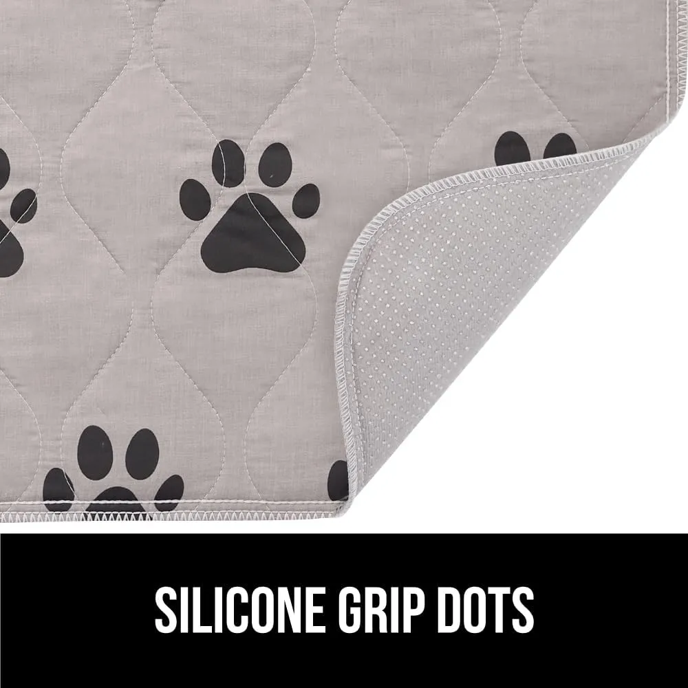 GORILLA GRIP Washable Puppy Pads, Slip Resistant Dog Crate Mat, Waterproof Cloth Pee Pad for Training Puppies in Playpen, Reusable Pet Incontinence Blanket, Protects Sofa, Furniture, Floors, 22x16