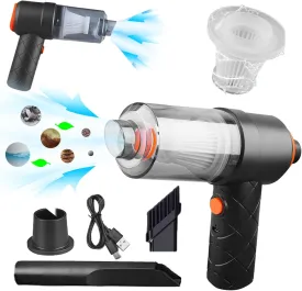 Handheld Car Vacuum Cleaner Cordless, 4000Pa Powerful Portable Mini Vacuum Cleaner 2 in 1 Low Noise Air Buster with Multi-Nozzles for Car, Home, Office, Pet, Keyboard