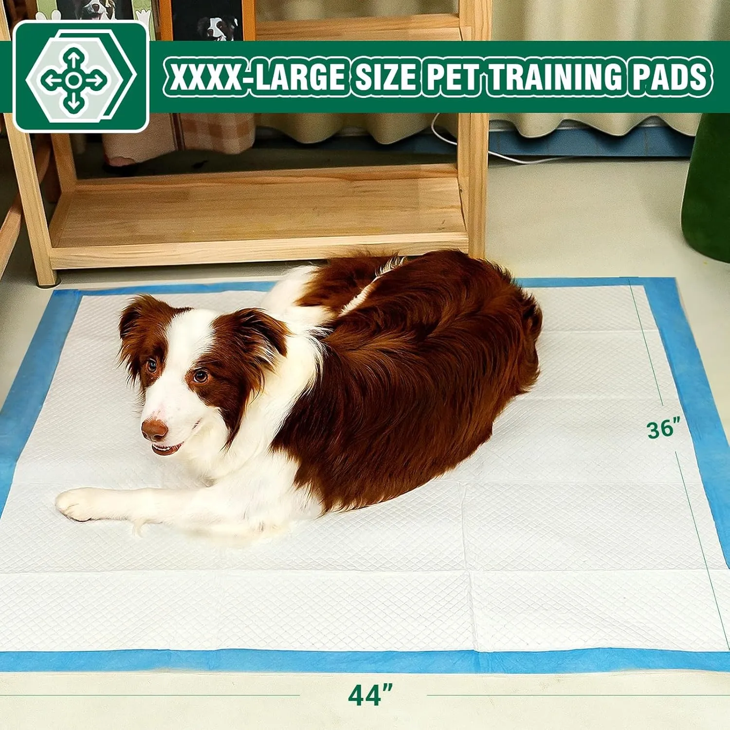 IMMCUTE Dog Pee Pads Extra Large, 36"x44", 30 Ct, Jumbo Pee Pads for Dogs & Puppies