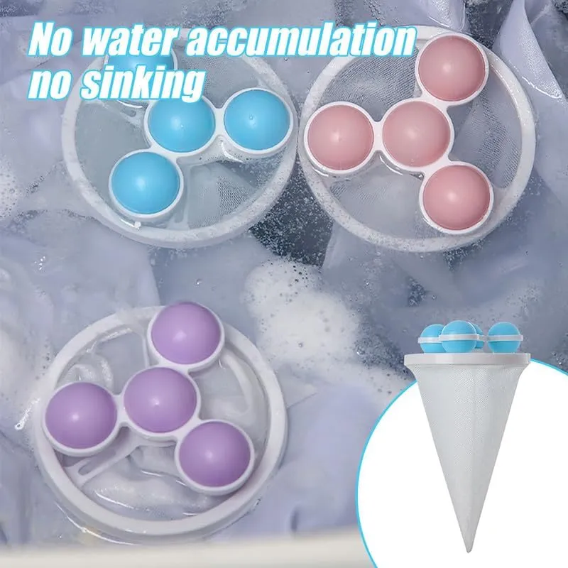 Laundry Hair Catcher, 2024 New Floating Hair Filtering Mesh Removal Pet Hair Remover for Laundry, Reusable Washer Hair Catcher Hair Filter Bag Lint Catcher for Washing Machine Hair Catcher