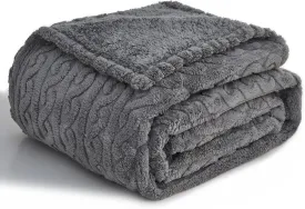 lifein Waterproof Dog Blankets for Dogs - Calming Cat Blanket for Couch Protector Washable, Long Faux Fur Pet Throw Blanket for Large/Small Dogs/Puppy,Furniture Protection (Grey, 65 * 57inches)