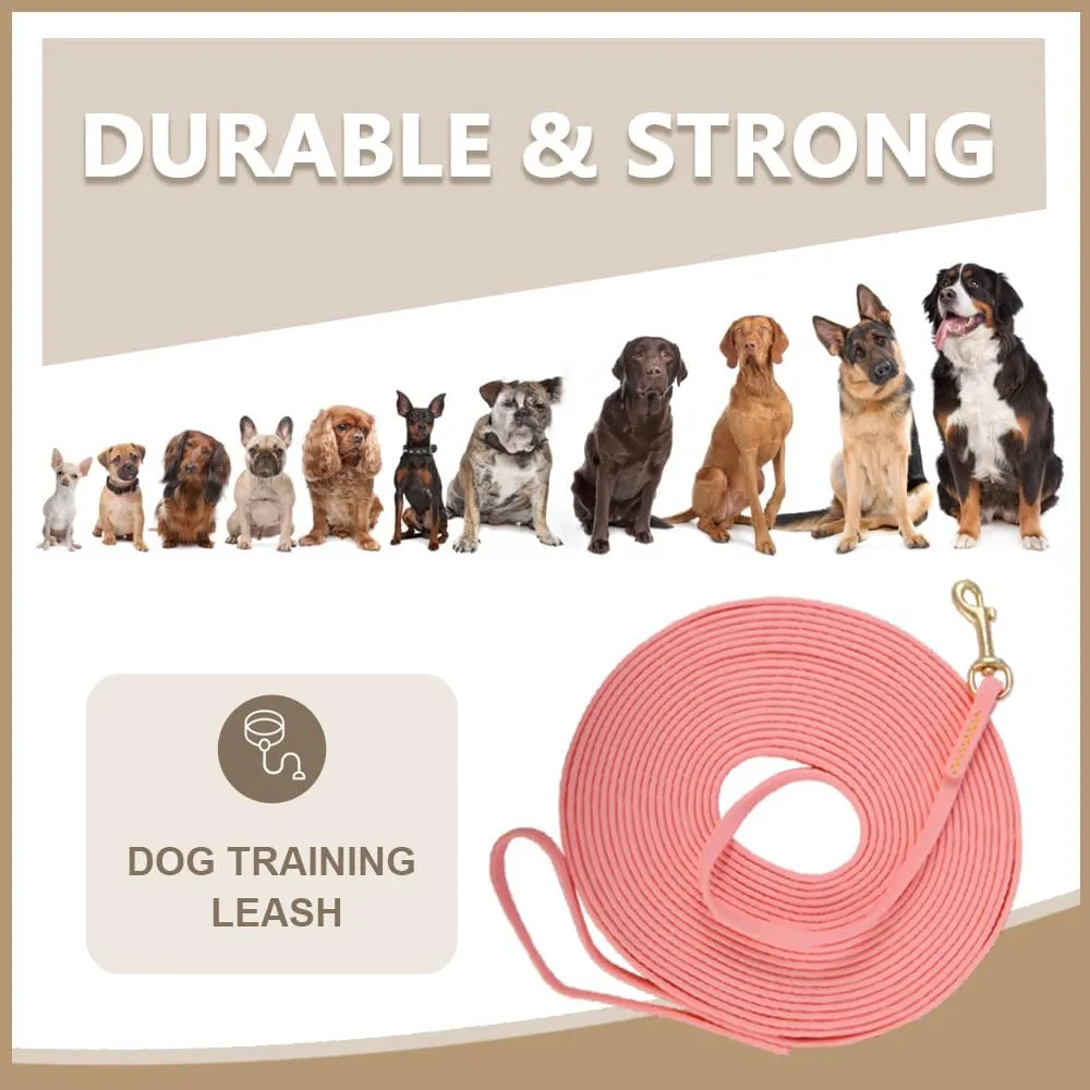 Long Leash Waterproof Dog Training Leash, Outdoor Longline Dog Leash for Training, Yard, Play, Beach, Camping