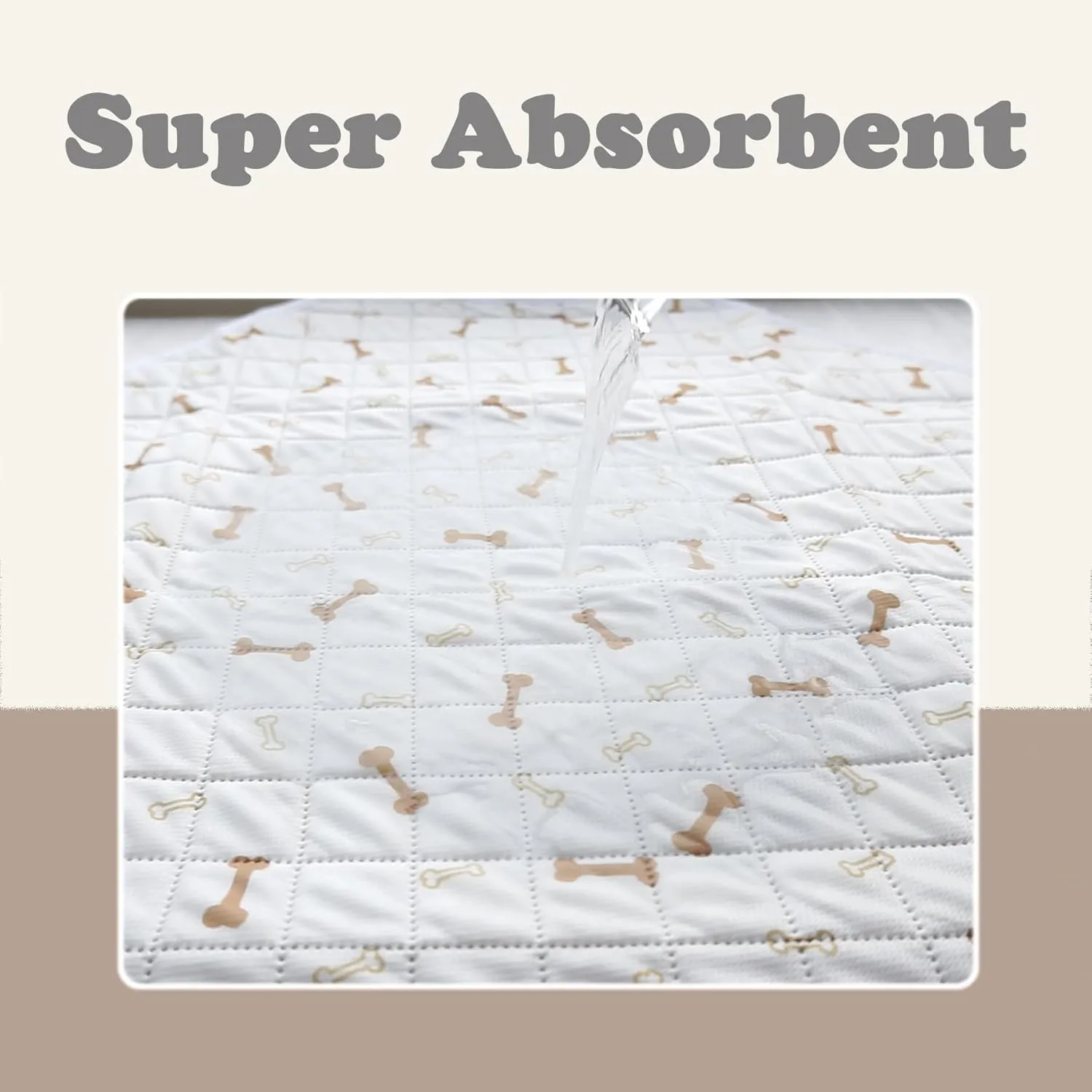 Meow&Woof Reusable Puppy Pads - Washable Pee Pads for Dogs 100% Waterproof Square Playpen Mat, Super Absorbent and Durable Reusable Pee Pads for Dogs 36 Inch 1 Pack