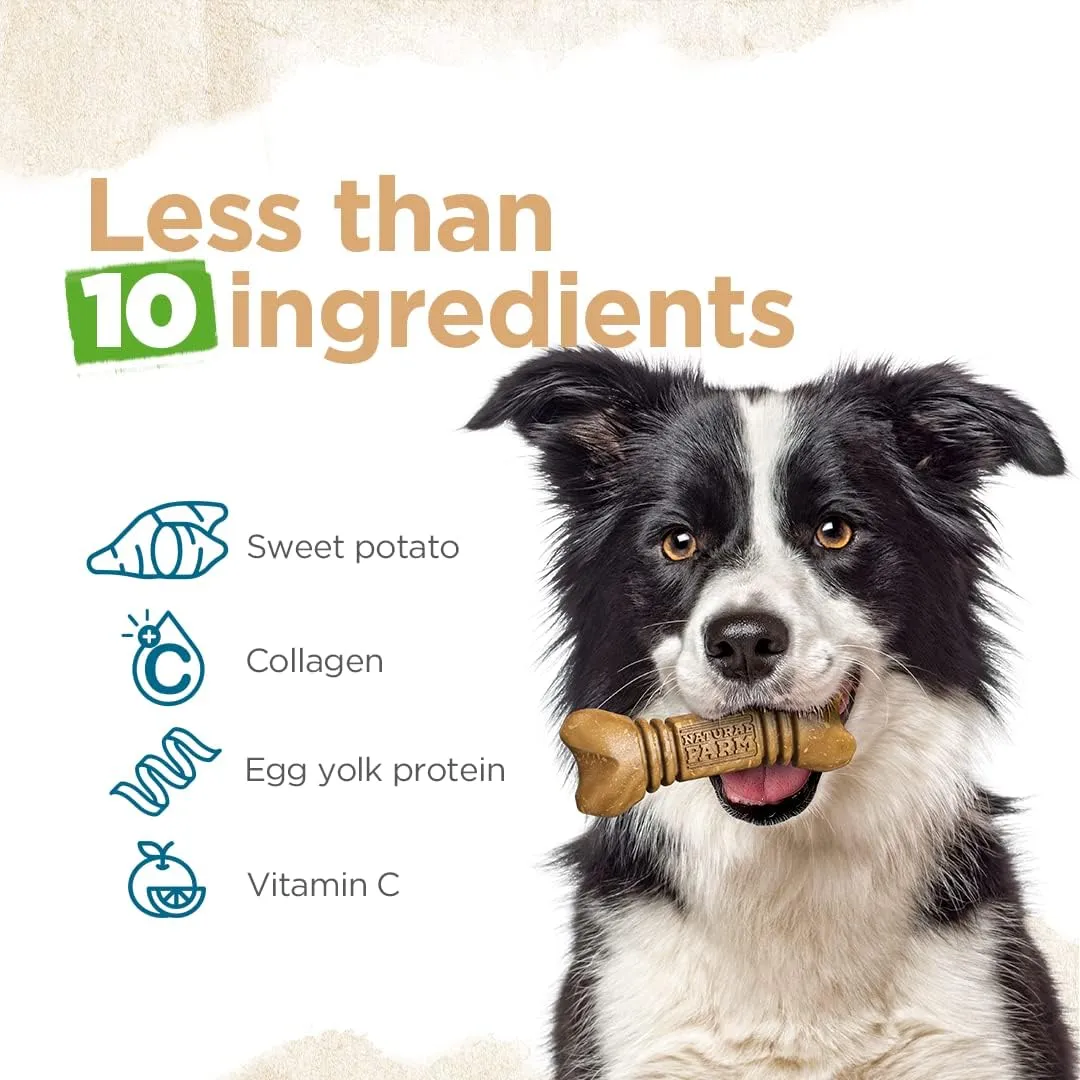 Natural Farm All-Natural Dog Dental Chew, Dog Teeth Cleaning Treats - Fresh Breath, Fight Plaque & Tartar - Canine Mess-Free Oral Care, Teeth Cleaning Chews for Dogs 5-15 Lbs (11 Treats, 2.25 Oz)