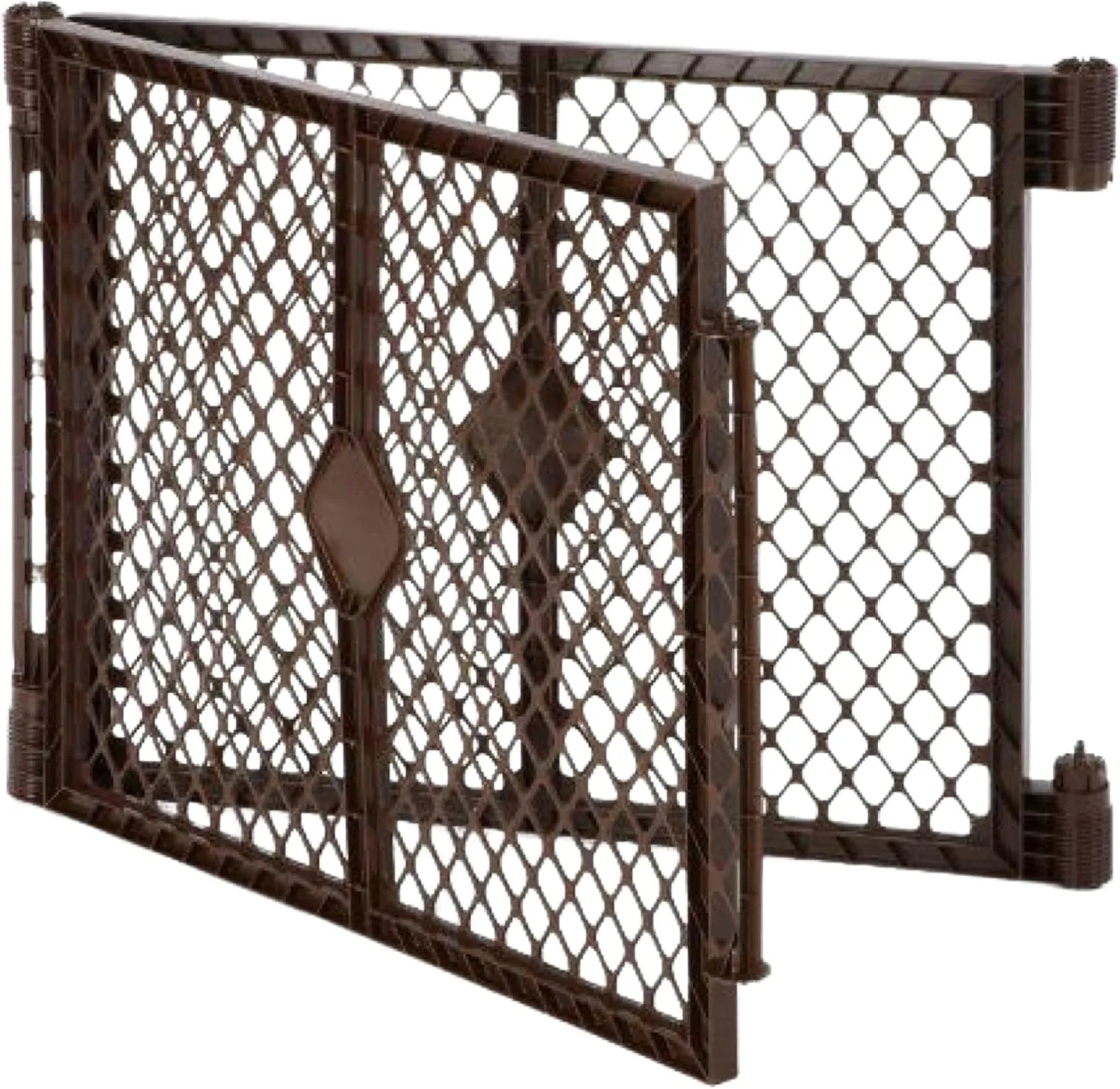 North States MyPet 2-Panel Extension for Petyard Passage: Made in USA. Freestanding. Increases play area up to 34 sq. ft. (26" tall, Brown)