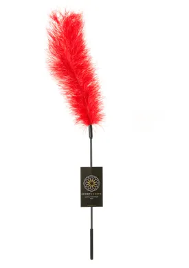 Ostrich Feather Tickler (Red)