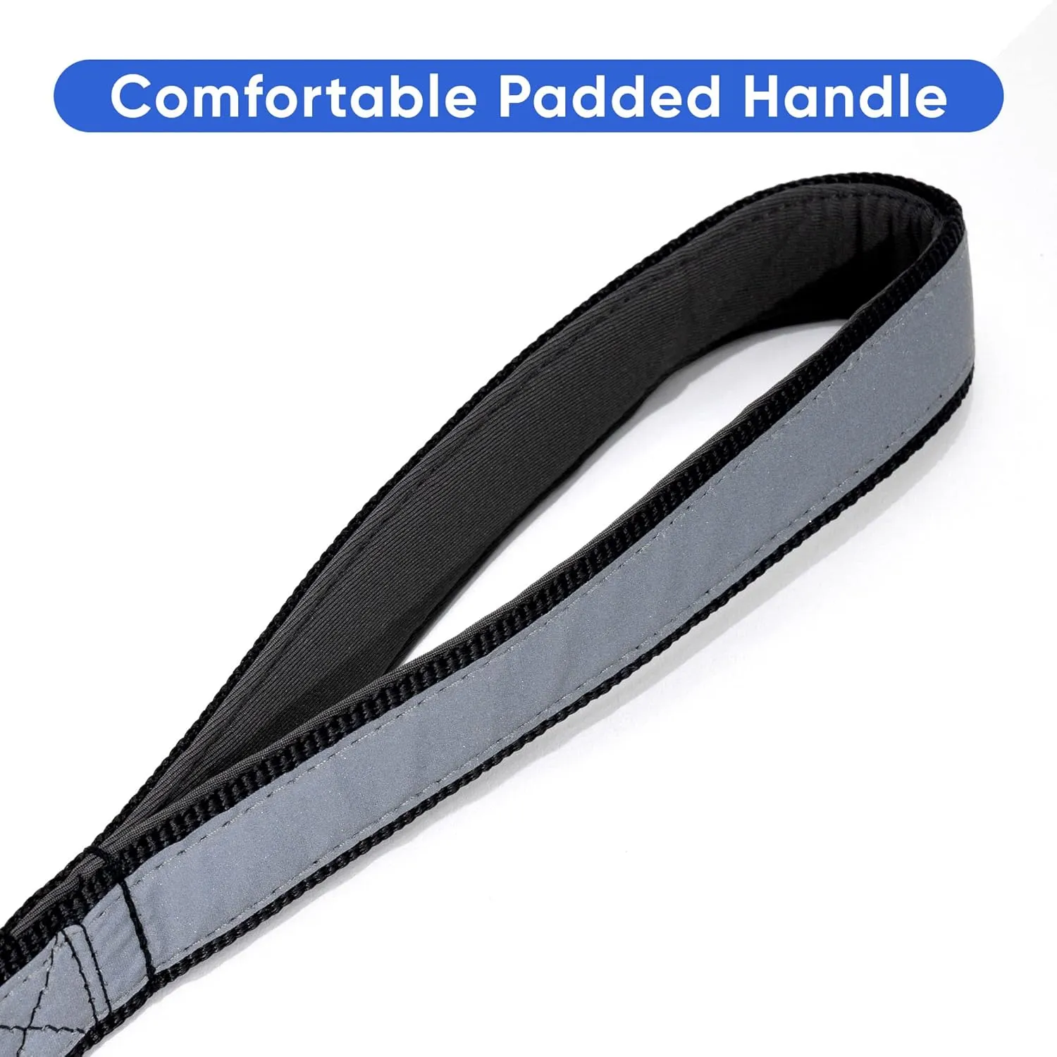 Pawtitas Double Handle Dog Leash Heavy Duty for Training No Pull Leashes Ideal for Medium and Large Dogs | Great for Walking, Running & Training Dog Leash - Medium/Large - Black