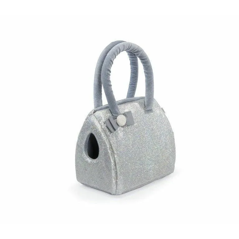 Pet Carrier With Bow - Silverglitter - Sm