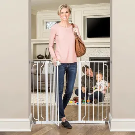 Regalo 36-Inch Extra Tall and 49-Inch-Wide Walk Thru Baby Gate, includes 4-Inch and 12-inch Extension Kit, 4 Pack of Pressure Mount Kit and 4 Pack of Wall Mount Kit