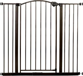 Regalo Easy Step Extra Tall Arched Dcor Walk Thru Baby Gate, Includes 4-Inch Extension Kit, 4 Pack Pressure Mount Kit and 4 Pack Wall Mount Kit, Bronze, 36-Inches Tall (Pack of 1)