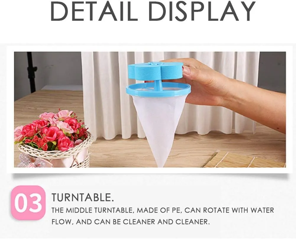 Reusable Washing Machine Lint Catcher Floating Lint Mesh Bag Pet Hair Lint Mesh Remover Washer Lint Traps Bag Hair Filter Net Household Tool