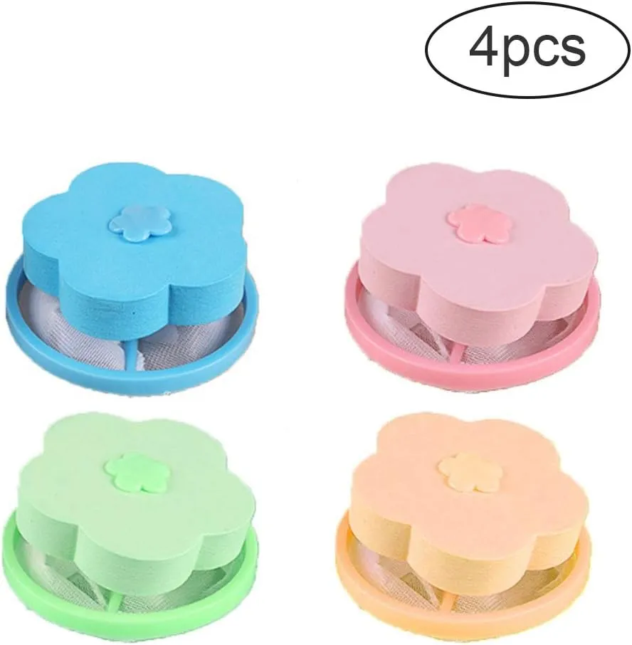 Reusable Washing Machine Lint Catcher Floating Lint Mesh Bag Pet Hair Lint Mesh Remover Washer Lint Traps Bag Hair Filter Net Household Tool