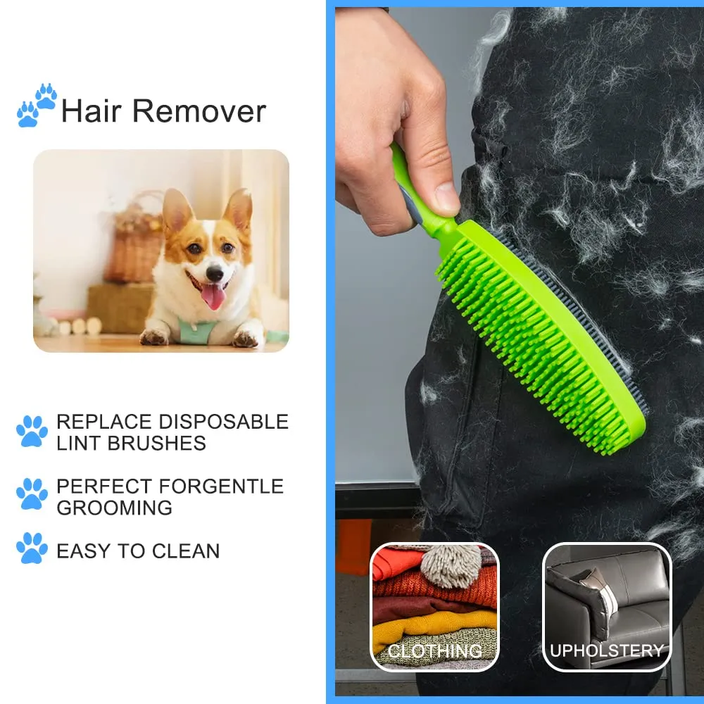 Rubber Pet Hair Removal Brush for Couch Clothes Dog Cat Pet