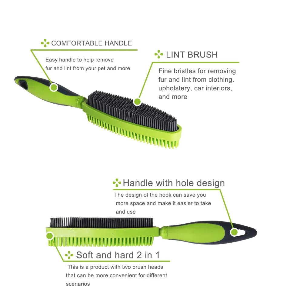 Rubber Pet Hair Removal Brush for Couch Clothes Dog Cat Pet
