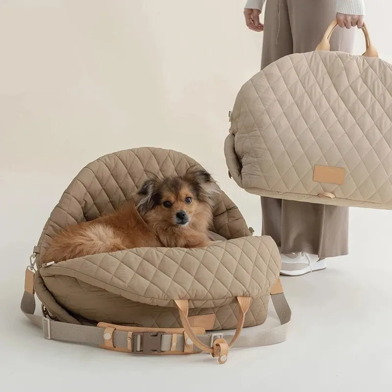 Safe Car Dog Carrier Bag – Breathable & Non-Slip Travel Kennel for Small Pets, Gift For Mother's Day 2025