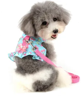 SELMAI Cat Harness and Leash for Walking Escape Proof Cherry Vest Harness for Small Dogs Boys Girls Kitten Puppies Easy on Jacket Soft Padded Cat Vest for Walking Outdoor Spring Autumn M