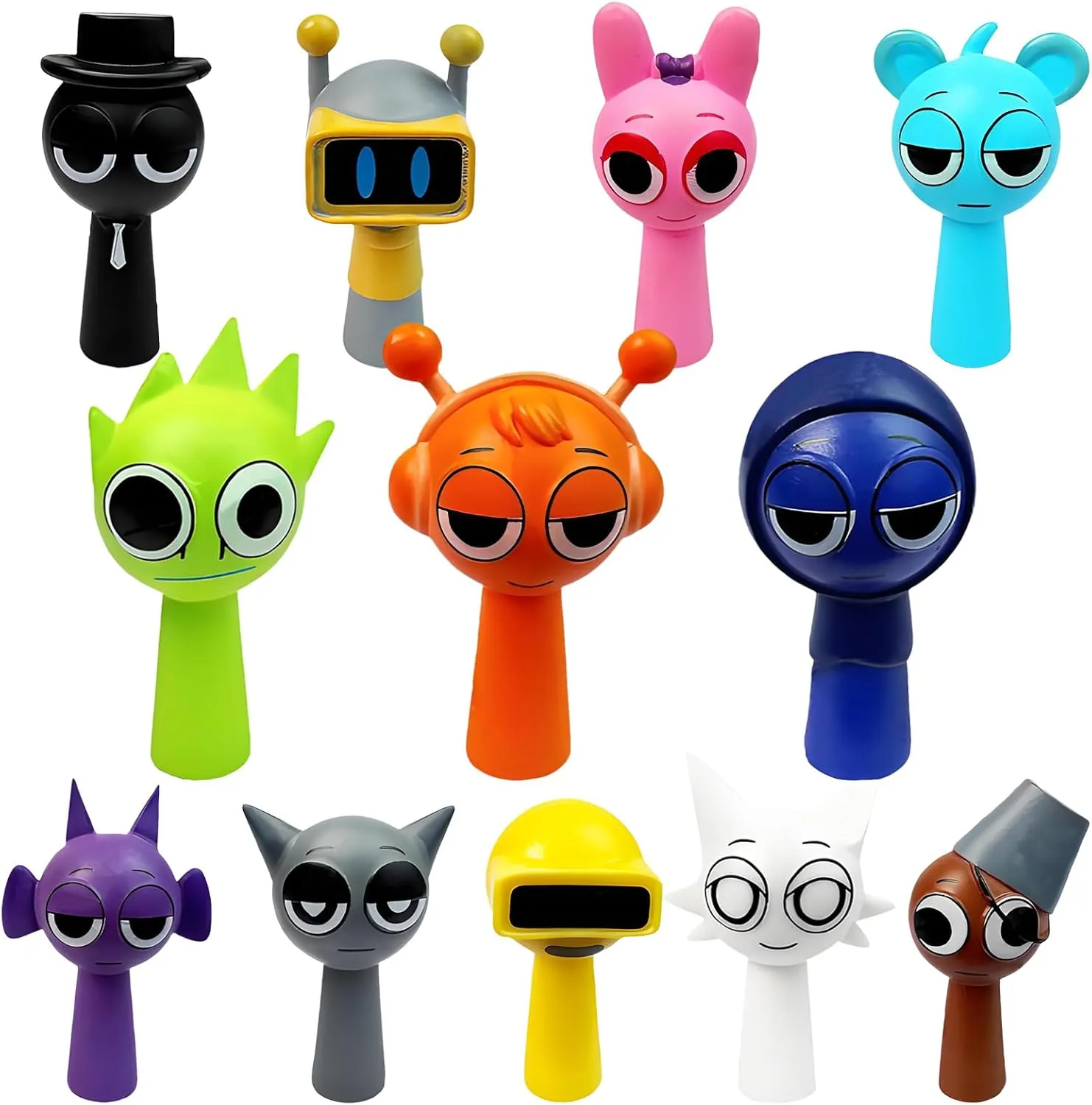 Sprunki Toys Mystery Box (12Pcs) - Collector's Edition Action Figures for Adults, Sprunki Birthday Decorations & Office Desk Figurines Set (12Pcs)
