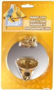 TOY FOR PARROT MIRROR ROUND BELL XL