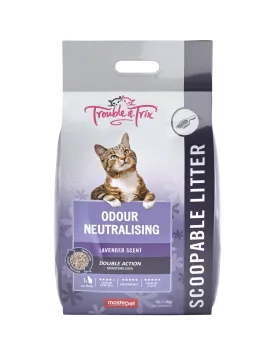 Trouble and Trix Odour Neutralising Lavender Clumping Cat Litter 15L
