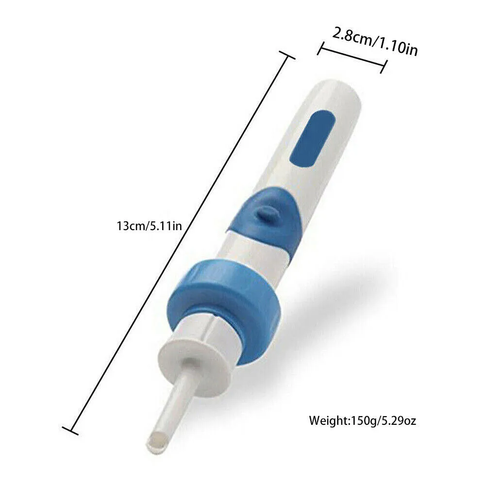 US 1-4 Electric Cordless Vacuum Ear Cleaner Wax Remover Painless Tool w/ Battery