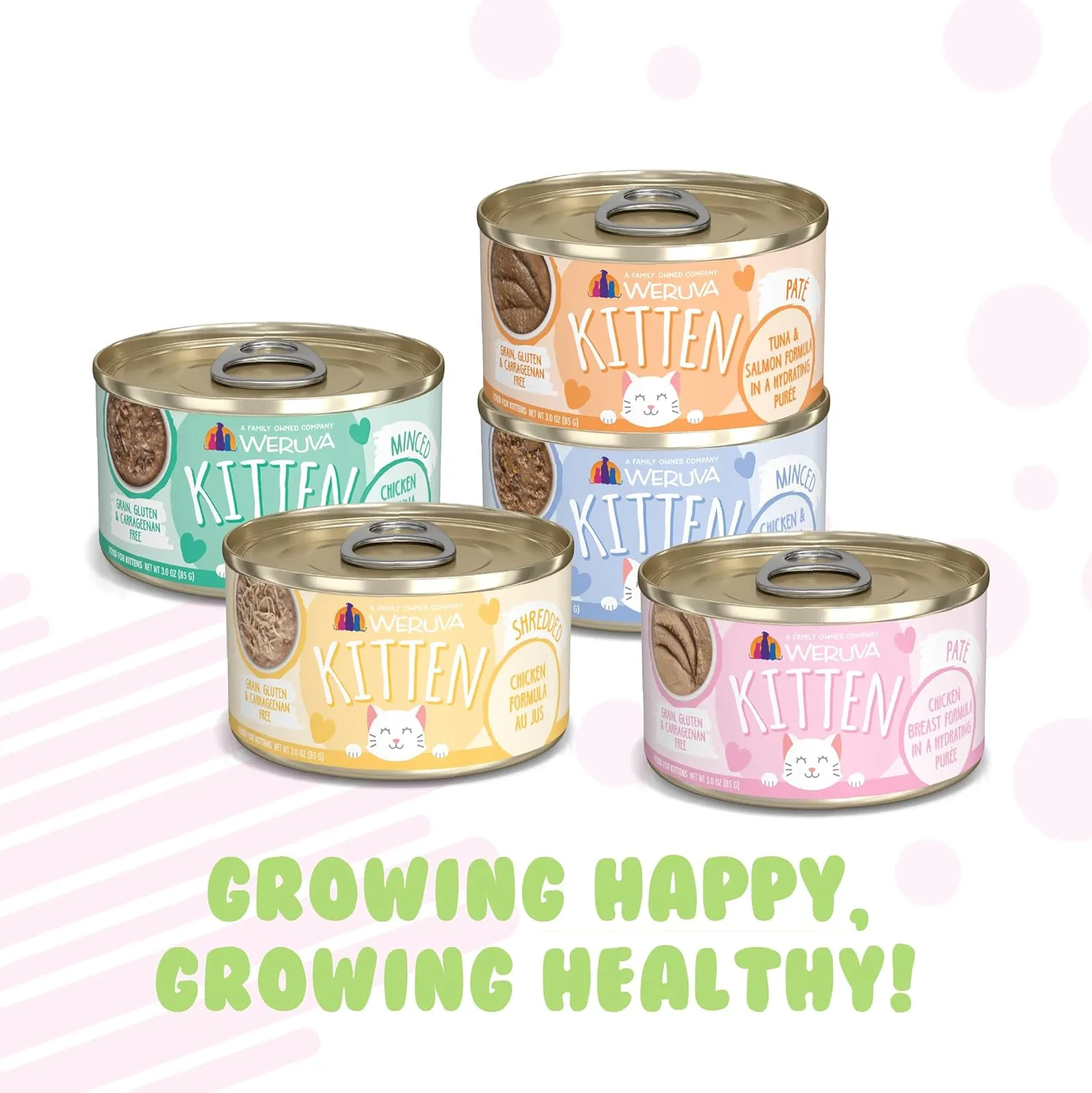 Weruva Kitten, Fur Baby Favorites Variety Pack, 3oz Can (Pack of 12)