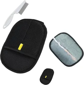 Yomi Pet Hair Remover Glove,Celery Pets Double Sided Grooming Glove, Reusable Cat & Dog Hair Remover for Couch, Furniture, Carpet, Car Seat,Upgraded Animal Fur Removal Tool (2 Gloves)